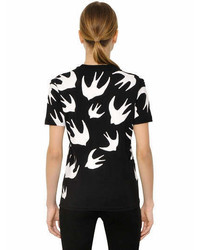 MCQ Swallow Printed Cotton Jersey T Shirt
