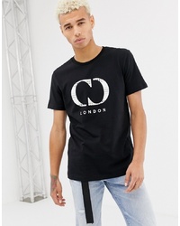 Criminal Damage T Shirt In Black With Check Logo
