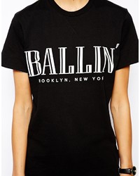Criminal Damage T Shirt With Ballin Print