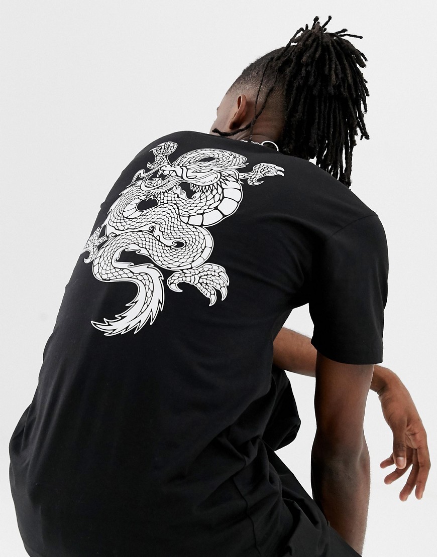 kande tyfon punktum Vans T Shirt With Dragon Back Print In Black Vn0a3hxtblk1, $23 | Asos |  Lookastic