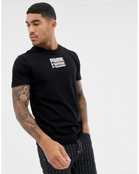 Puma T Shirt With Stacked Logo In Black 85240401