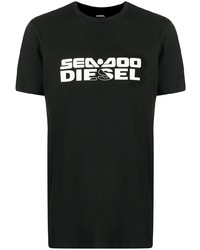 Diesel T Shirt With Watercraft Print