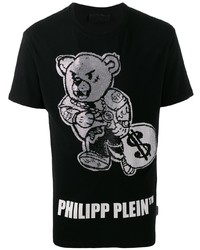 Philipp Plein Teddy Bear Logo Print T Shirt