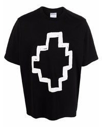 Marcelo Burlon County of Milan Tempera Cross Over T Shirt Black White