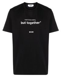 MSGM Text Print T Shirt