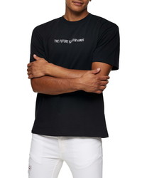 Topman Topmman The Future Embroidered Crewneck T Shirt