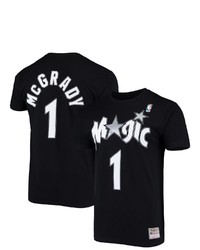 Mitchell & Ness Tracy Mcgrady Black Orlando Magic Hardwood Classics Stitch Name Number T Shirt At Nordstrom