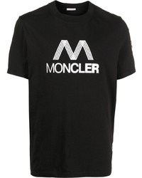 Moncler Tricolor Accent Logo Print T Shirt
