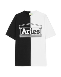 ARIES Two Tone Cotton Jersey T Shirt
