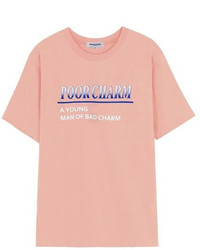Unisex Poor Charm Gradation T Shirt Pink
