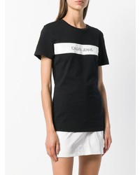 Calvin Klein Jeans Vinyl Logo Stripe T Shirt