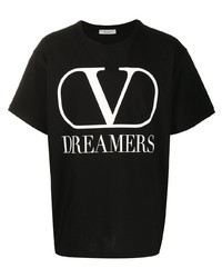 Valentino Vlogo Dreamers Print T Shirt