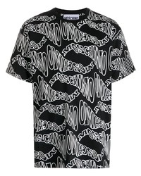 Moschino Warped Logo Print T Shirt