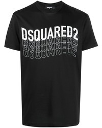 DSQUARED2 Wavy Logo Print T Shirt