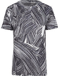 River Island White Fatherduck Abstract Print T Shirt