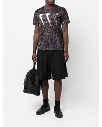 Black Comme Des Garçons X Nike Chain Print Swoosh Logo T Shirt