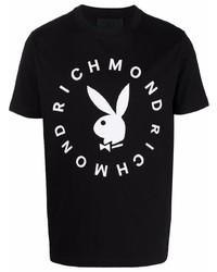 John Richmond X Playboy Logo Print T Shirt