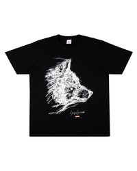 Supreme X Yohji Yamamoto Scribble Wolf T Shirt