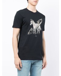 PS Paul Smith Zebra Print Short Sleeved T Shirt