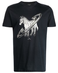 PS Paul Smith Zebra Print Short Sleeved T Shirt