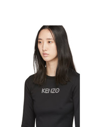 Kenzo Black Cropped Sport Long Sleeve T Shirt