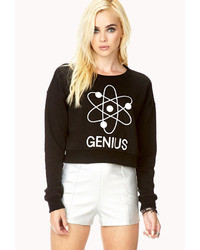 Forever 21 Genius Cropped Sweatshirt