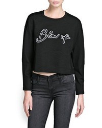 Mango Outlet Blow Up Cropped Sweatshirt