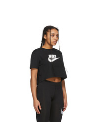 Nike Black Essentials Crop Icon T Shirt