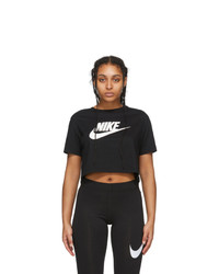 Nike Black Essentials Crop Icon T Shirt