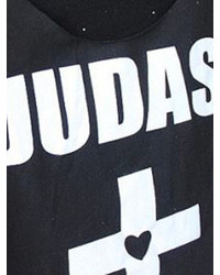 Choies Black Judas Print Crop Top