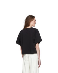 MM6 MAISON MARGIELA Black Wide Cropped T Shirt