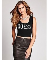 GUESS Sleeveless Cropped 1981 Muscle Tee