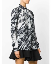 Saint Laurent Blurred Leopard Print Shirt