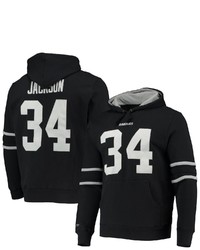 Mitchell & Ness Bo Jackson Black Los Angeles Raiders Retired Player Name Number Fleece Pullover Hoodie