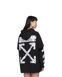 Off-White Black Airport Tape Double Layer Hoodie