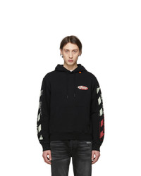 Off-White Black And Red Diag Logo Hoodie