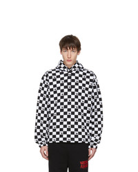 McQ Alexander McQueen Black And White Check Swallow Hoodie