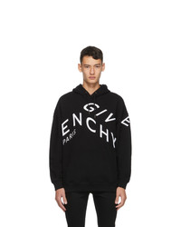Givenchy Black And White Refracted Logo Hoodie