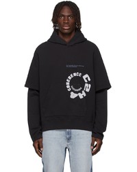 C2h4 Black Coherence Double Layer Hoodie
