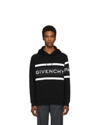 Givenchy Black Contrasting Stripes Hoodie