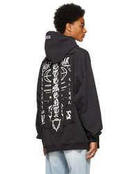 Vetements Black Limited Edition Hardcore Patched Logo Hoodie