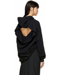 Balenciaga Black Open Back Bb Mode Logo Hoodie