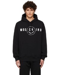 Moschino Black Smiley Edition Logo Hoodie