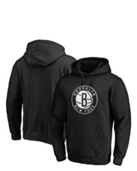 FANATICS Branded Black Brooklyn Nets Primary Team Logo Pullover Hoodie