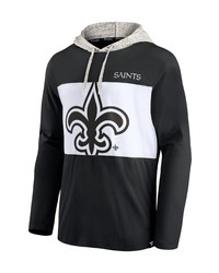 FANATICS Branded Black New Orleans Saints Long Sleeve Hoodie T Shirt