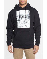 Casual Industrees Graphic Hoodie Black Small
