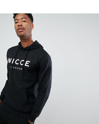 Nicce London Nicce Hoodie In Black With Large Logo To Asos