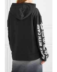 House of Holland Oversized Embroidered Cotton Terry Hoodie