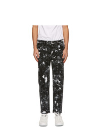 Dolce and Gabbana Black Paint Splatter Jeans