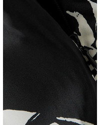 Choies Black Strap Jumpsuit With Coconut Tree Print